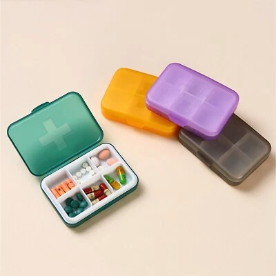 PILLBOX Pillendose Organizer Spender Tragbar Reise Täglich Medizin Tabletten Aufbewahrungsbox