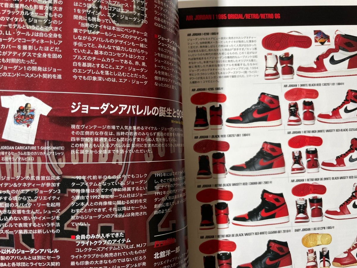 JORDAN VINTAGE WORLD Book Japan Michael 80's~90's Air Nike T-shirt