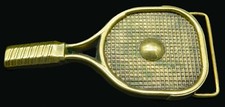 Racquetball Raquet Ball Baron Buckles Brass Vintage Belt Buckle