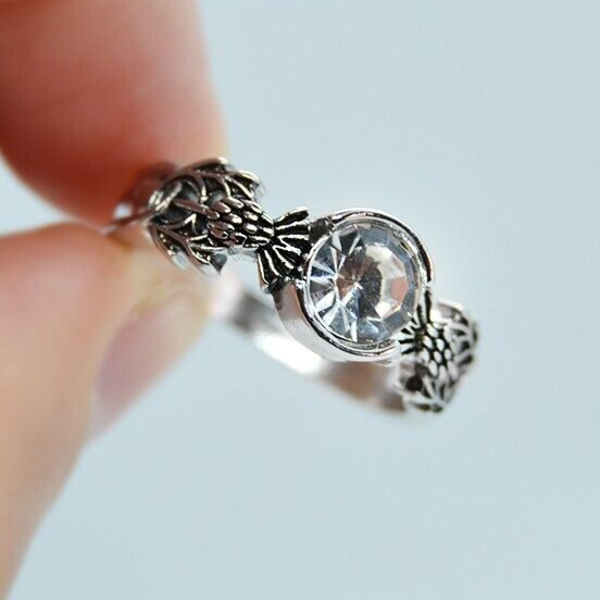 Thistle Ring Claire Fraser Wedding Ring Scottish Flower
