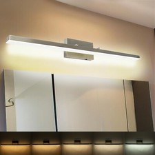 48in Brushed Nickel Bathroom Vanity Light Fixtures Dimmable 5CCT LED Bath Lig...