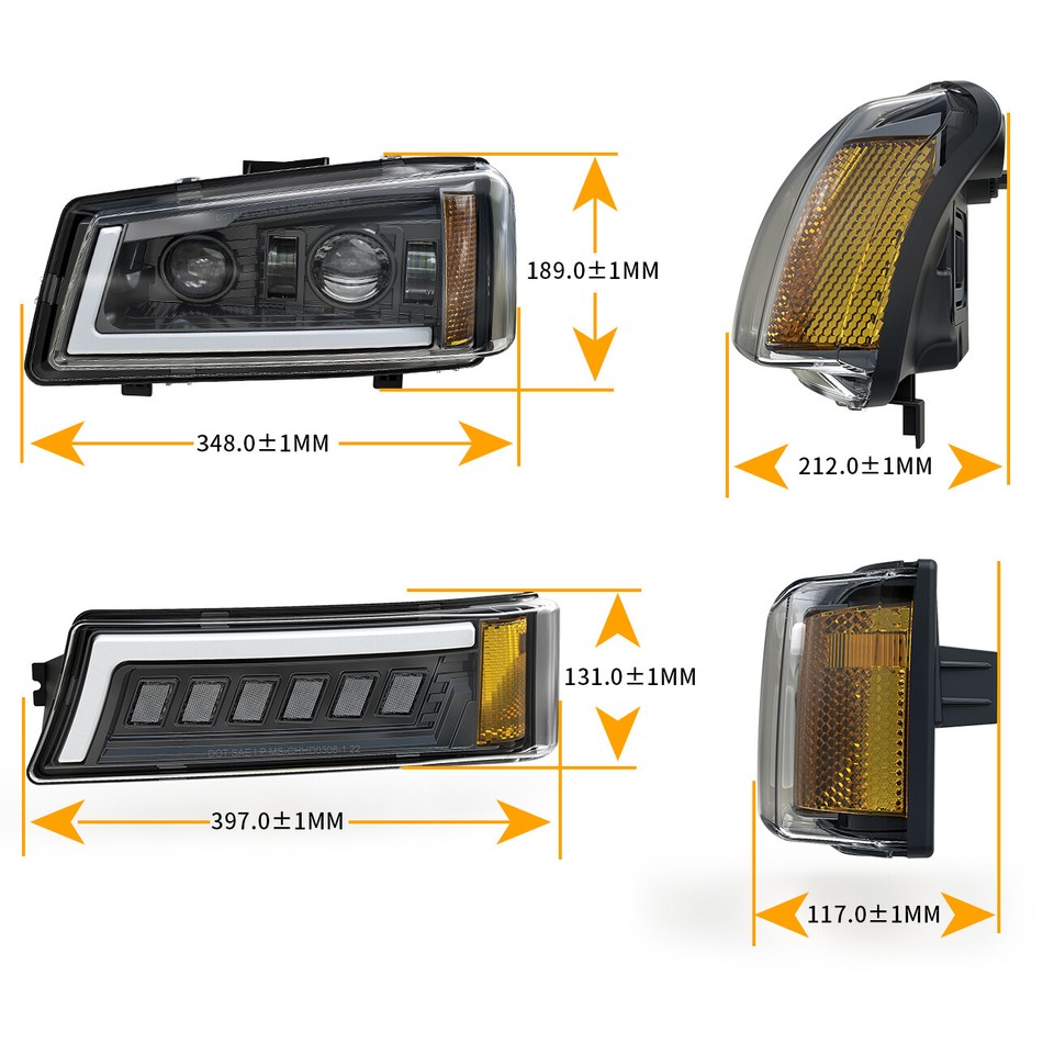 For 2003-2007 Chevy Silverado Avalanche 1500 2500 Headlights - Foto 7