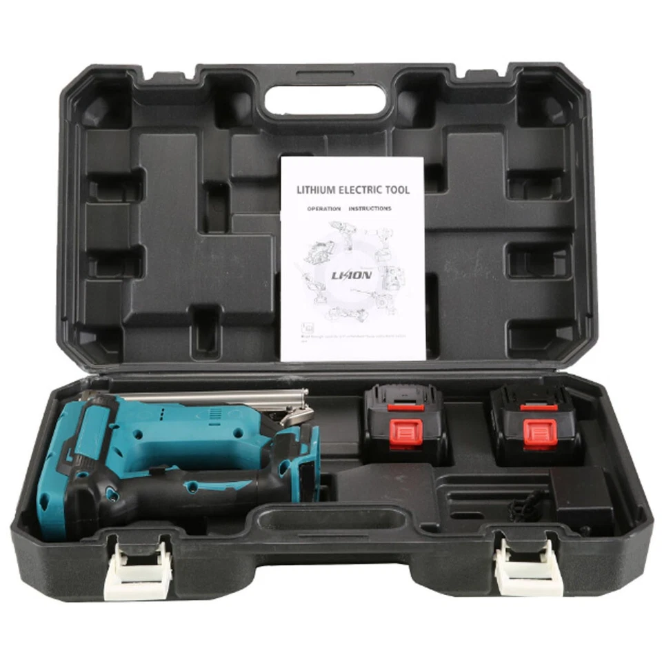 Portable Brushless Cordless Brad Nailer Straight Finish Nail Gun w/ 2 Battery - Image 3 of 4