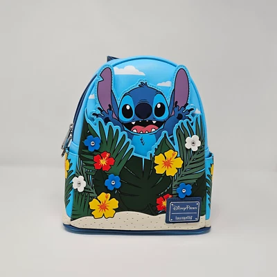 🌍📦 Loungefly Stitch Floral Fleurs Flowers Blumen Mini Rucksack Backpack Sac - Bild 1 von 4