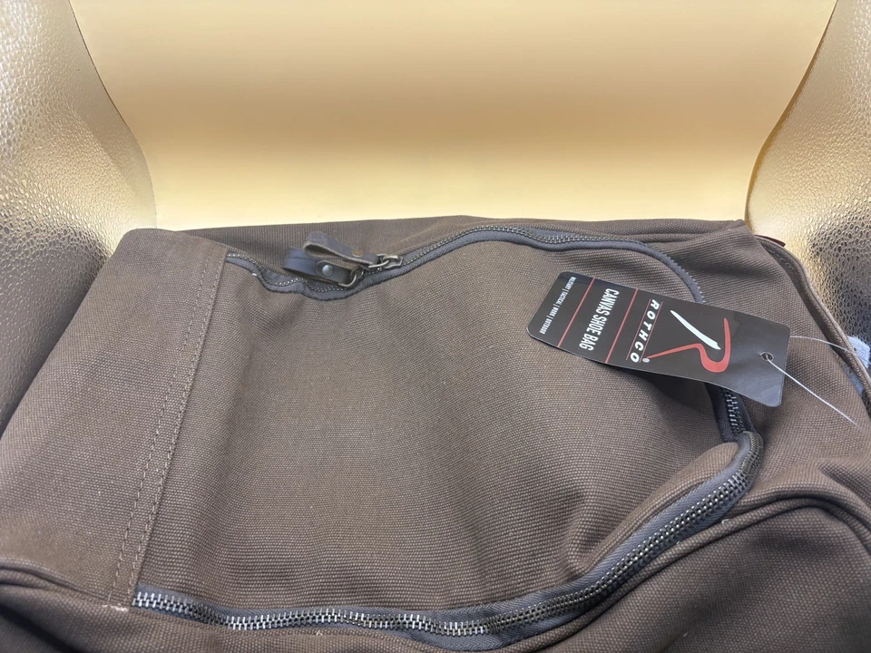 Bolsa de zapatos de lona marrón Rothco - Bolsa de almacenamiento de viaje de alta resistencia con cremallera Foto 4 de 4
