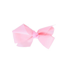 4 Inch Grosgrain Hair Bow for Girls Light Pink
