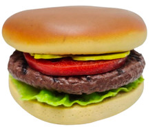 Play Food Vintage JUMBO MTC Grilled Hamburger With Fixings Rare