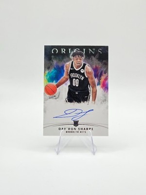 Day'Ron Sharpe 2021-22 Panini Origins RC on Card Auto #RA-SHA Nets