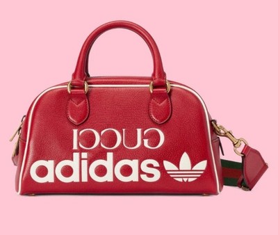 グッチ　GUCCI　パーティーバック NWT Adidas x Gucci Mini Duffle Bag Red Leather Boston Bag 2022