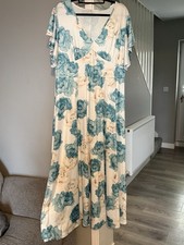 New Stunning Teal Floral Maxi Dress Size XXL Would Fit Up to A Size 18 SHEIN
