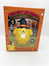 Gemmy Sanrio Hello Kitty Pompompurin Witch Airblown Inflatable Lights Up 5' NIB 
