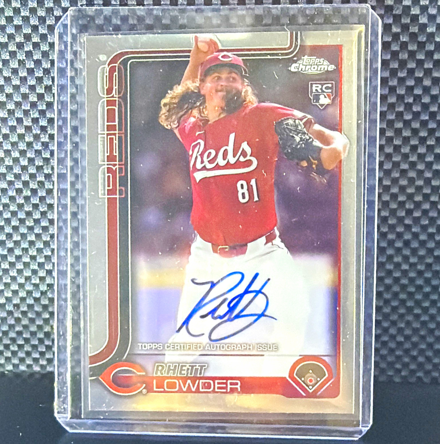 Topps 2025 Chrome Rhett Lowder Rookie Autographs Auto #RA-RL Cincinnati Reds