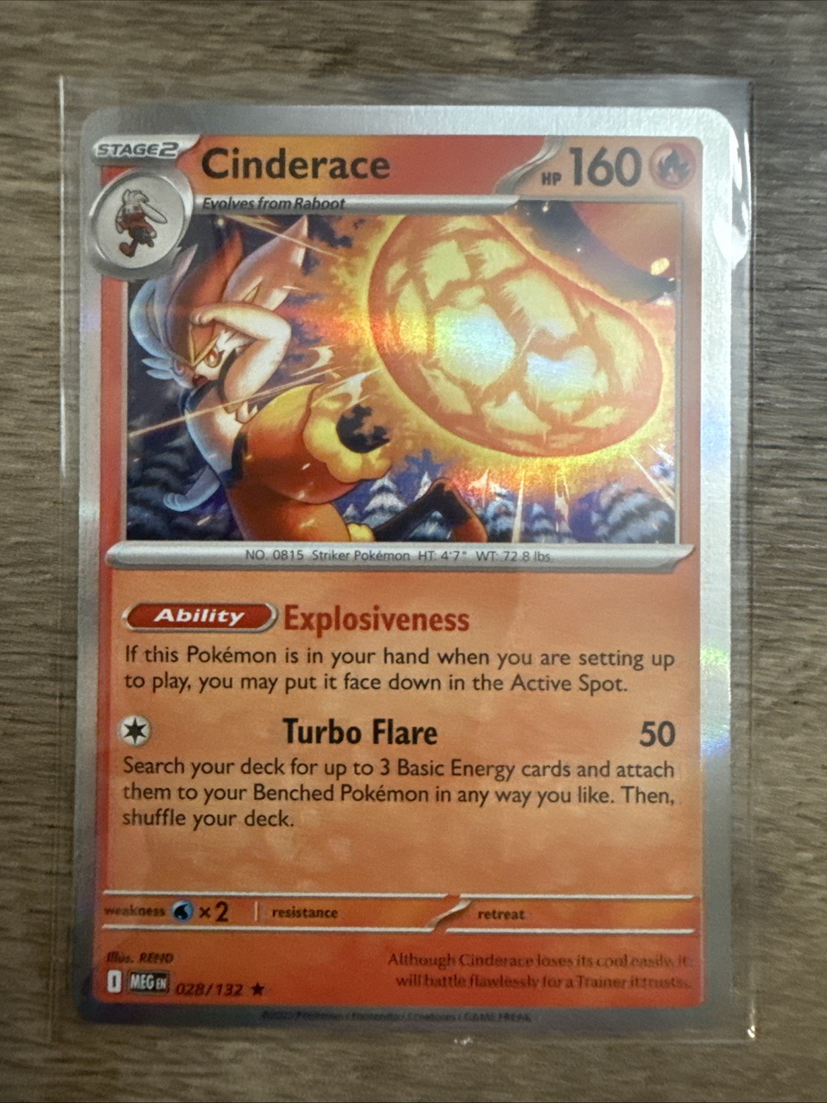 Cinderace Reverse Holo Mega Evolution 028/132 Near Mint Pokemon TCG🔥