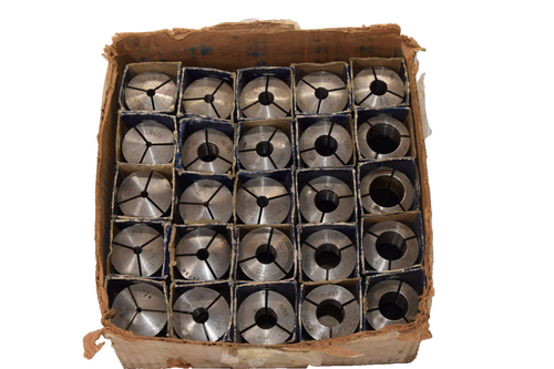 (Lot 25) JET 5C Collet Assorted Sizes 3/16, 1/2, 17/32, 3/4, 5/16, 13/16 - Foto 1 di 13