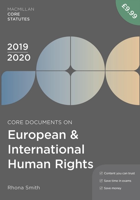 Core Documents on European and International Human  by Rhona Smith PAPERBACK
