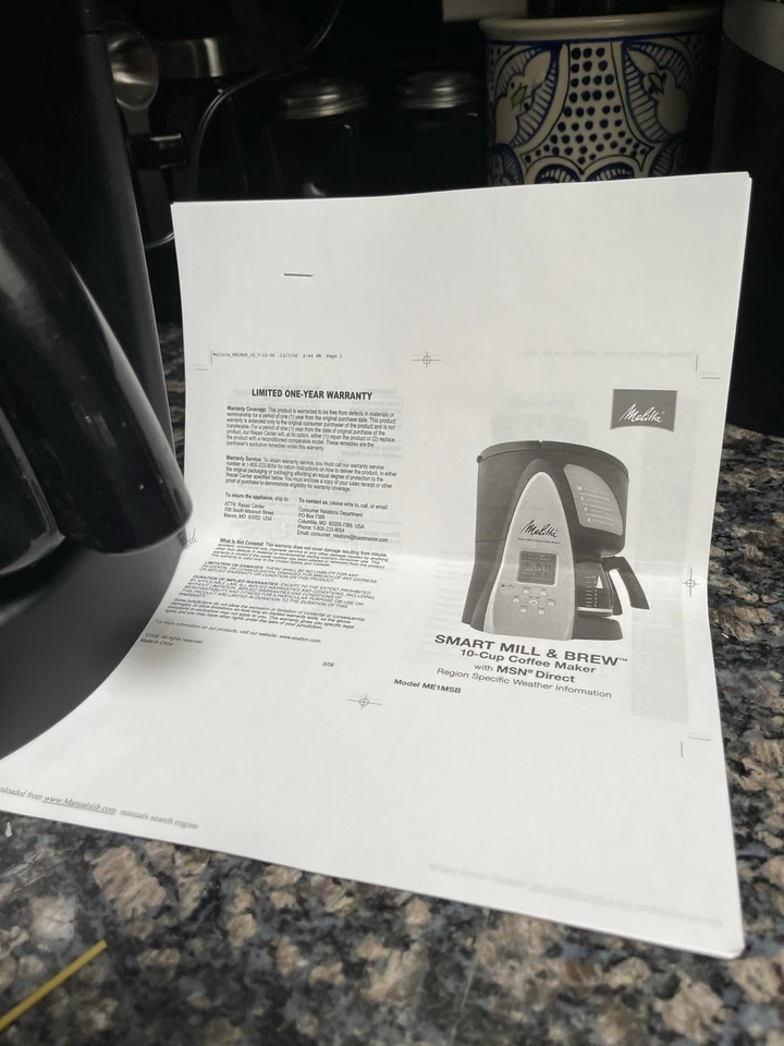 Melitta Smart Mill & Brew Cafetera ME1MSB con Molinillo Funciona perfectamente LIMPIA Foto 3 de 4