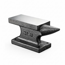 Cast Iron Anvil Flat Top Face Tapered Anvil Mounting Holes for Blacksmithing