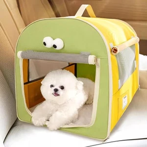 Foldable Travel Dog Crate for Car, Oxford Cloth Portable Pet Carrier