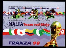 Malta 1998  Football World Cup - France  miniature sheet CTO MNH.