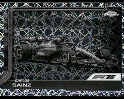 2025 Topps Chrome Formula 1 Black and White Lazer Refractors 90 Carlos Sainz CAR