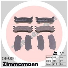 Zimmermann Bremsbelagsatz Bremsklötze hinten BCYC2643ZA NAY52643ZA | 140487