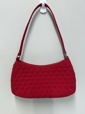 Vera Bradley Purse Tango Red Classic Shape Shoulder Bag Quilted Solid
