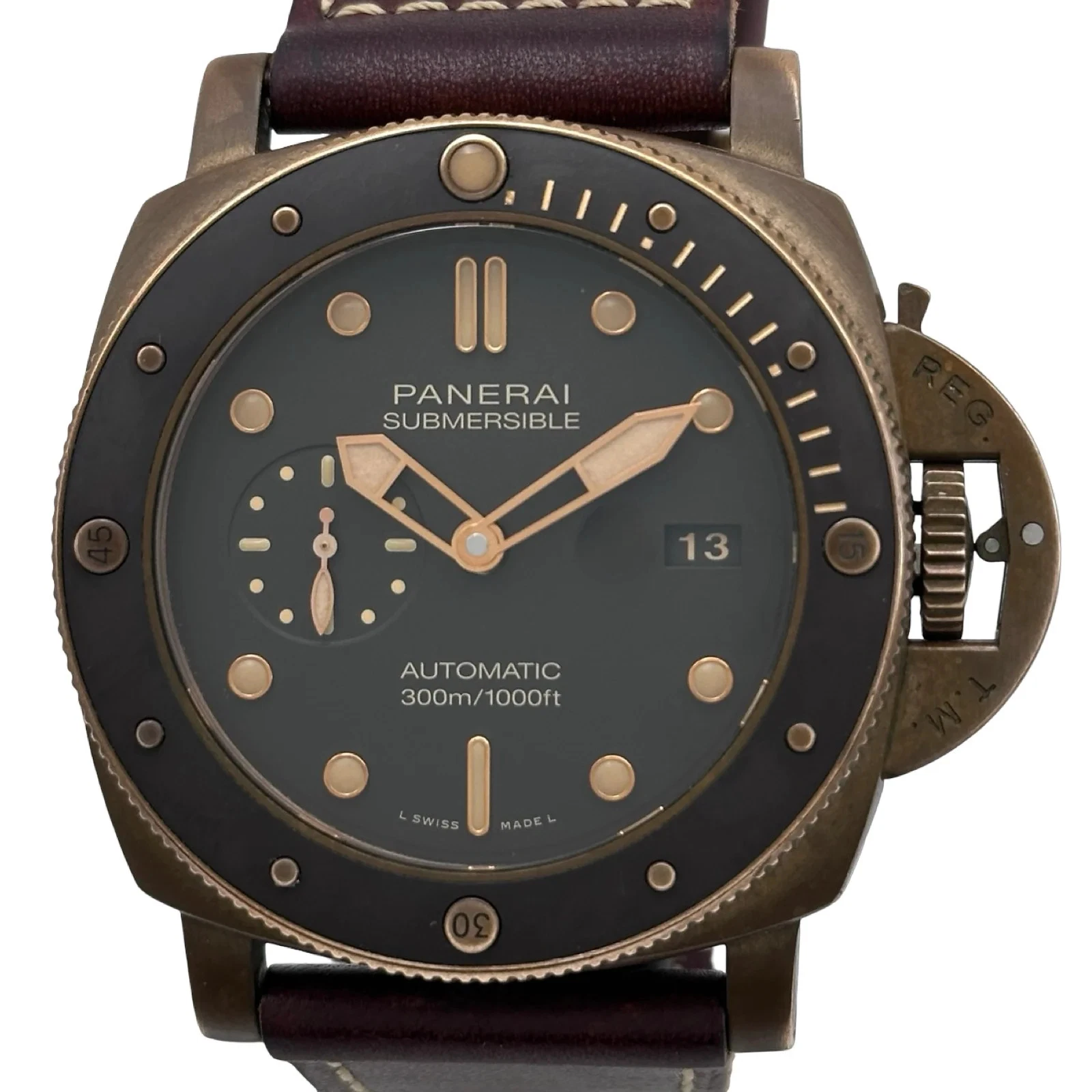 Panerai — PANERAI 47mm PAM00968 Brown Dial Automatic Watch 2021 #OKW107