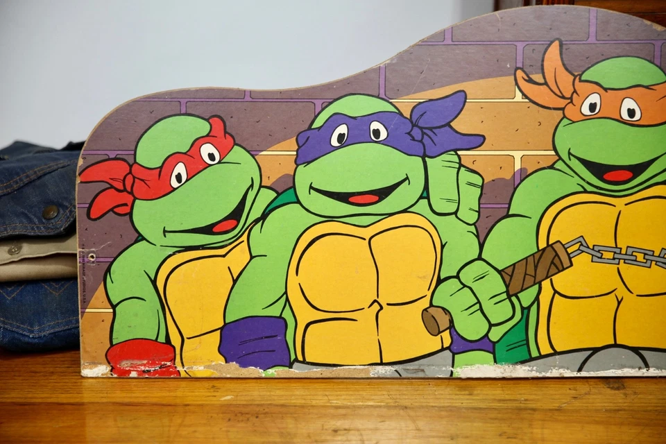 Letrero de exhibición de figura de Tortugas Ninja adolescentes mutantes años 90 de colección TMNT Foto 2 de 4