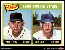 1965 Topps #466 Pete Craig / Dick Nen Senators RCs RC 7 - NM