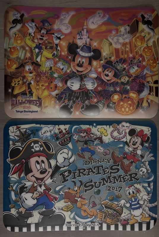 Tokyo Disneyland Halloween 2016 & Tokyo DisneySea Summer 2017 Placemats Set of 2