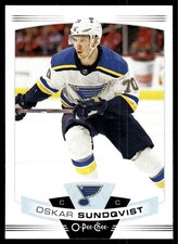 2019-20 O-Pee-Chee #134 Oskar Sundqvist St. Louis Blues Hockey Card