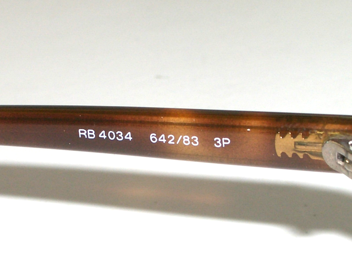 Ray Ban RB4034 Sleek Tortoise Brown Polarized Lens Predators Wrap