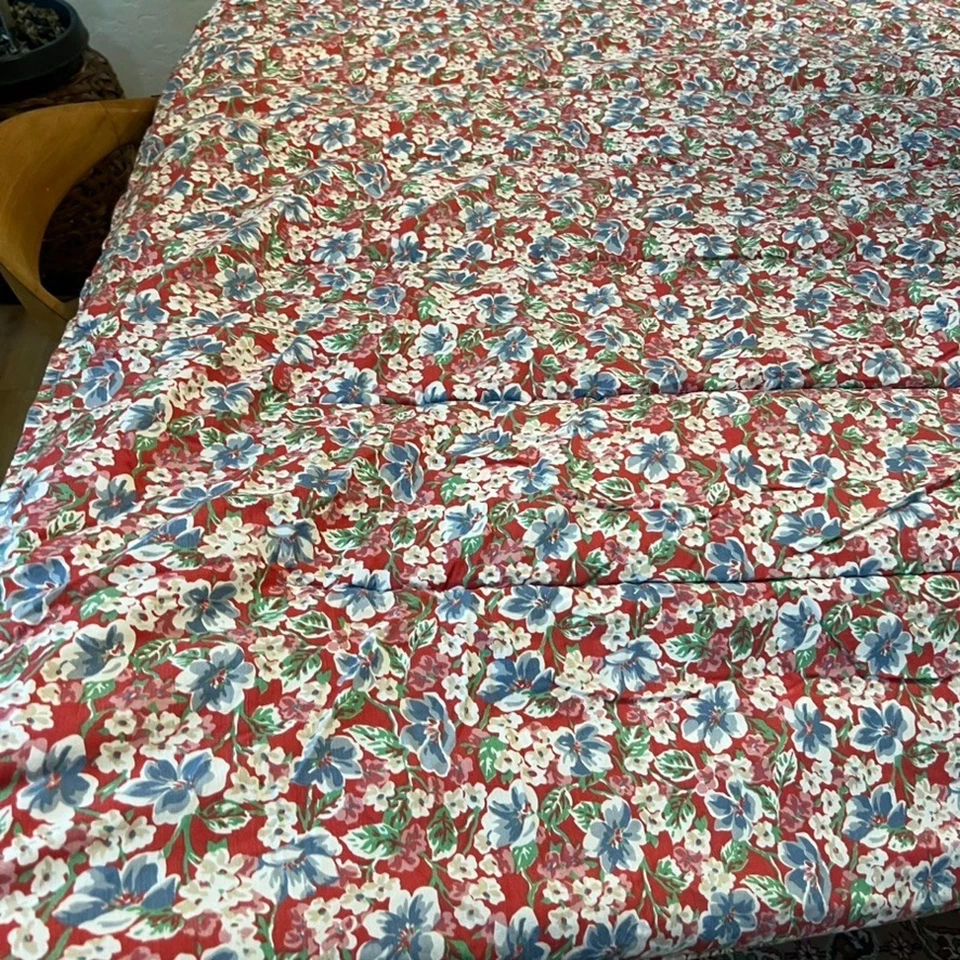 Edredom Ralph Lauren tamanho duplo listrado floral reversível - Imagem 2 de 4