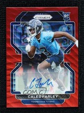 2021 Panini Prizm Rookie Red Wave Prizm Auto 113/149 Caleb Farley #375 Auto 3e3