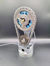 Motorized Ford 302 Gear Clock - Stainless Steel Timing Set Art From Mustang
