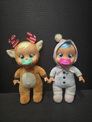 Cry Babies Tiny Cuddles Holly Jolly Baby Doll Set Renny & Snowy Christmas  