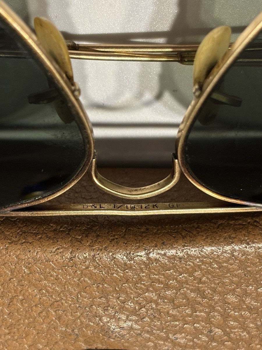 Ray Ban B&L 1/10 12K GF 52mm Aviator Sunglasses From The