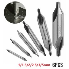 HSS 6 St&uuml;ck Zentrierbohrer 5/3/2,5/2/1,5/1 mm Senker f&uuml;r Drehbankloch