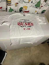 San Francisco Earthquake T-Shirt I Survived The Great Quake 1989 7.0 Sz XL