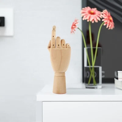 Modelo de mano de madera con juntas móviles para dibujo dibujo uso artesanal - Imagen 1 de 4