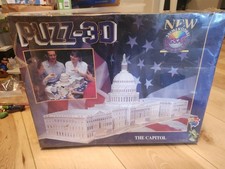 Wrebbit Puzz-3D The Capitol Jigsaw Puzzle 718 Pieces Fun Game Vintage New Sealed