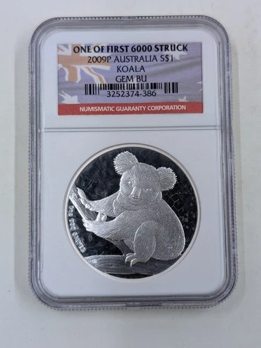 2009P Australia S$1 Koala NGC Gem BU One of First 6000