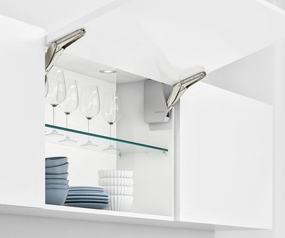 Einzelküchentürklappenbeschlag, Komplettset, Gratis Klappe Hafele Nr 372.91.408