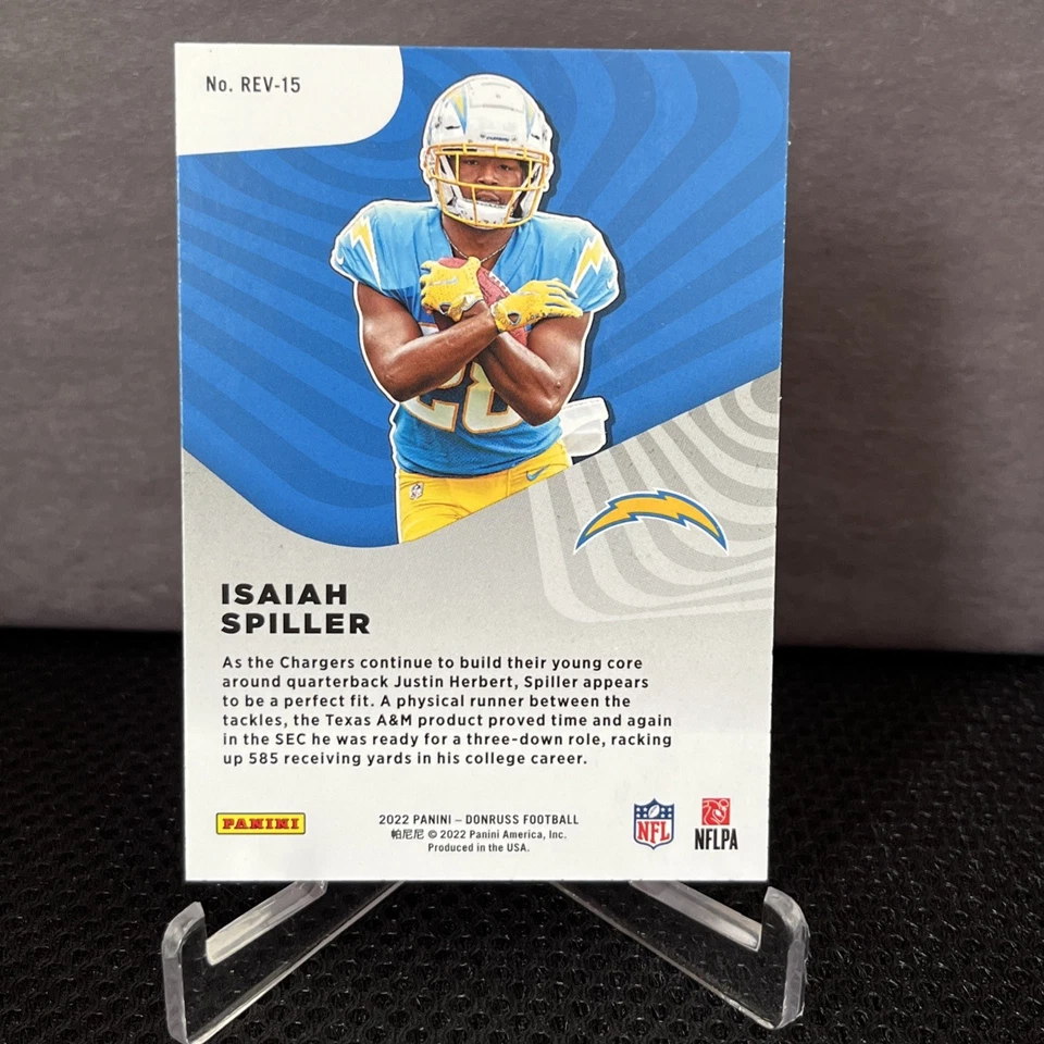 2022 Panini Donruss - Rookie Revolution Isaiah Spiller #REV-15 (RC) - Image 2 of 2