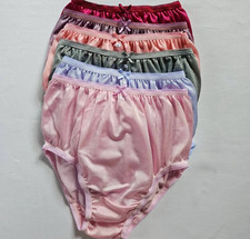 6pcs Small Underwear Woman Nylon Soft Panties Breathable Colorful Waist 24"-28"S