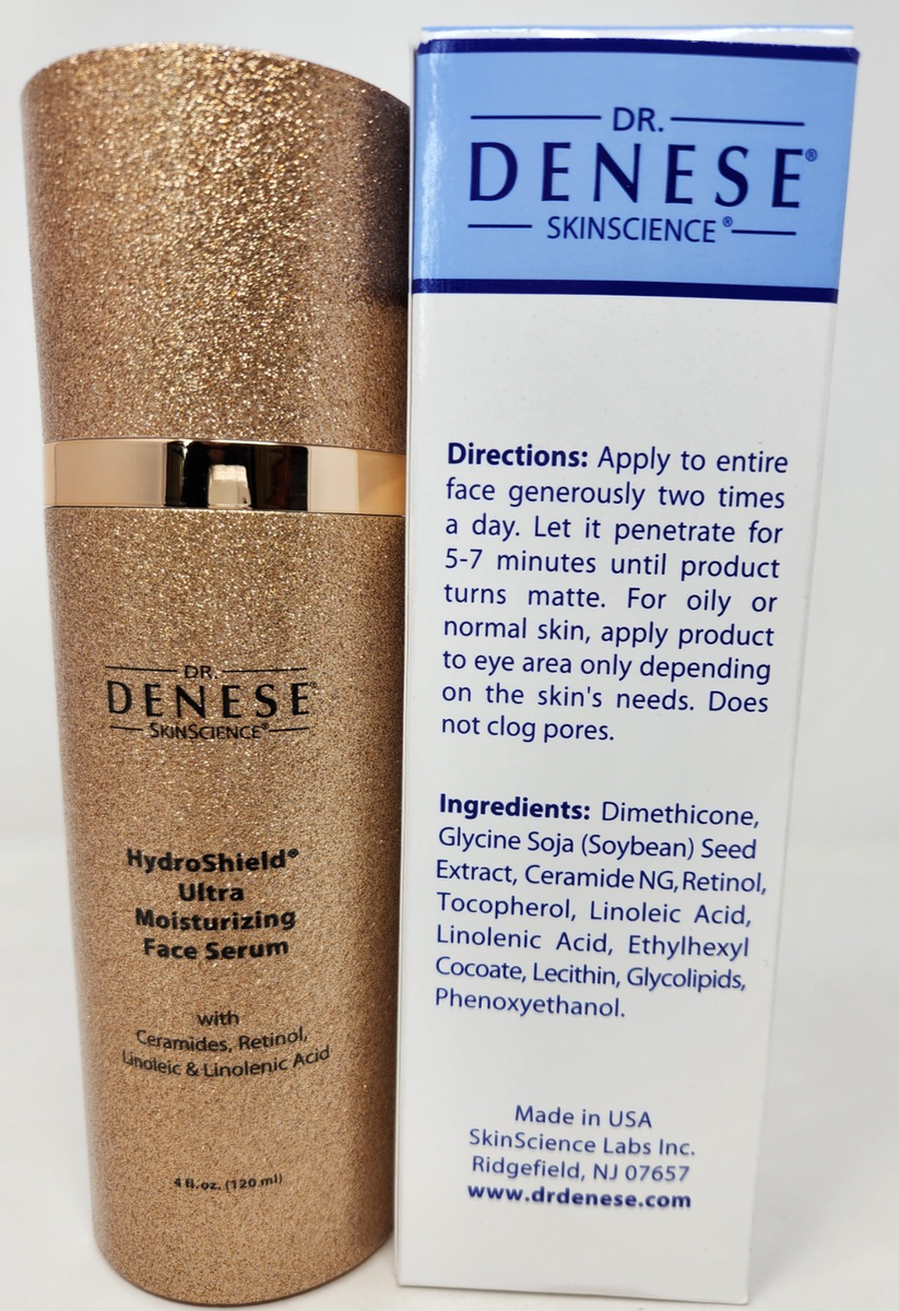 Dr. Denese HydroShield Ultra Moisturizing Face Serum 4 oz New in