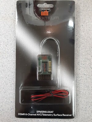 Spektrum RC 6ch 2.4GHz DSMR Surface Receiver w/Telemetry & AVC SPMSR6100AT New!!
