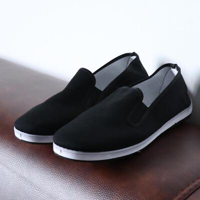 Chinese Traditional Kung Fu Martial Arts Tai chi Slipper Shoes Black 260MM  UK