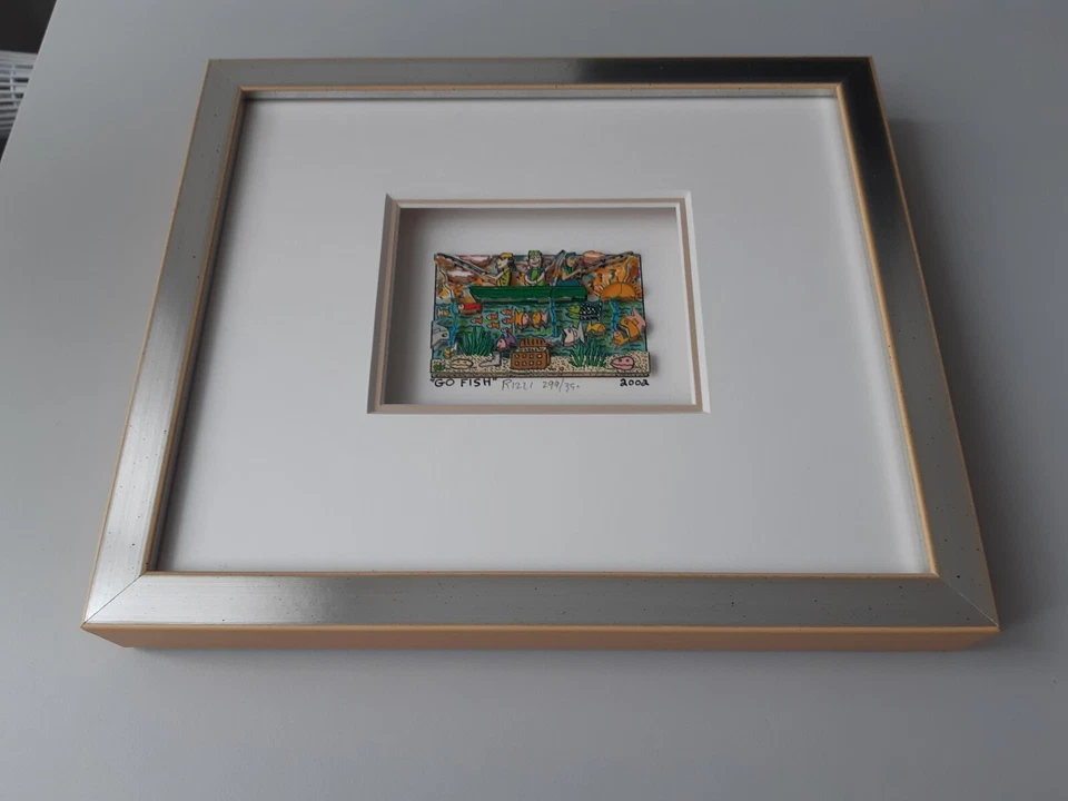 James Rizzi 3D, Go Fish 2002, 299/350, gerahmt, handsigniert - Bild 3 von 4
