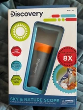 DISCOVERY SKY & NATURE HANDHELD 8X MAGNIFICATION TELESCOPE AGES 6+ - NEW
